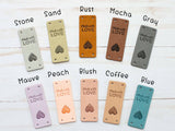 Made With Love | Fold Over Tags Faux Leather: Pastel Variety Pack