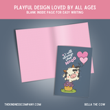 Love Card & Cow Crochet Pattern: Greeting Card & Pattern