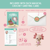 Thank You Card & Axolotl Crochet Pattern: Greeting Card & Digital Pattern