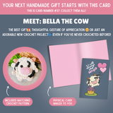 Love Card & Cow Crochet Pattern: Greeting Card & Pattern