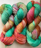 Wildflowers Hand Dyed Yarn: Worsted
