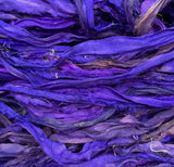 Reclaimed and dyed Sari Ribbon, Fair Trade Yarn Collection