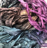 Reclaimed and dyed Sari Ribbon, Fair Trade Yarn Collection
