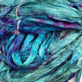 Reclaimed and dyed Sari Ribbon, Fair Trade Yarn Collection