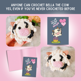 Love Card & Cow Crochet Pattern: Greeting Card & Pattern