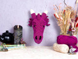 Mini Dragon Head Knitting Kit: Red / Don't include 5mm (US 8) needles / Include knitting pattern