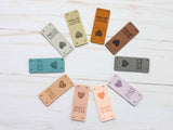 Made With Love | Fold Over Tags Faux Leather: Pastel Variety Pack