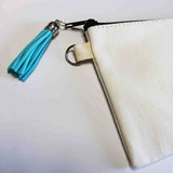 Crochet Addiction Small Canvas Pouch Bag