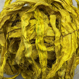 Reclaimed and dyed Sari Ribbon, Fair Trade Yarn Collection