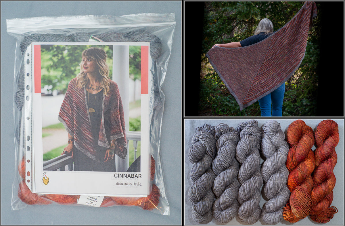Cinnabar Shawl Kit – Sweet Pea Fiber 
