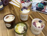 Floral and Crystal Candles, by Earth House