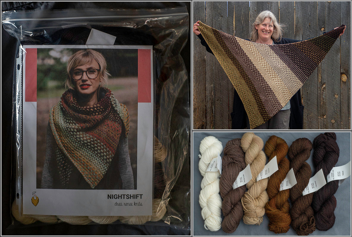 Nightshift Shawl Kit Sweet Pea Fiber
