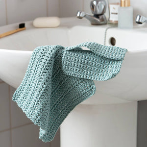 Face Cloth and Scrub Pad Beginner Crochet Kit: Mint