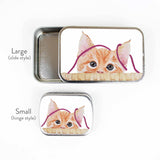 Kitten Stitch Marker Storage Tin: Large (slide style)