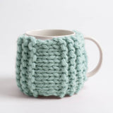 Beginner Ribbed Cup Cosy Knitting Kit: Slate Grey