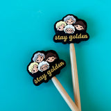 Knitting Needle Point Protectors: Stay Golden-White