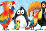 Odd Bird Out - Penguin Tropical Birds Zoo Puzzle Gift Budgie