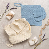 Face Cloth and Scrub Pad Beginner Crochet Kit: Cream