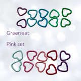 Metal Stitch Markers: Cat + Hearts