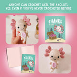 Thank You Card & Axolotl Crochet Pattern: Greeting Card & Digital Pattern