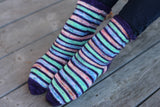 Striped Socks Knitting Kit: Cinnamint