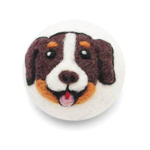 Dogs - Eco Wool Dryer Balls Fair-Trade: Brown Dog