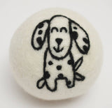 Dogs - Eco Wool Dryer Balls Fair-Trade: Brown Dog