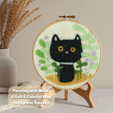 Wool Painting Kit: Mystic Garden Whiskers Cat