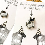 Party sheep SINGLE Stitch Marker: Round