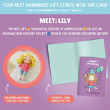 Birthday Card & Lily Doll Crochet Pattern: Greeting Card & Pattern