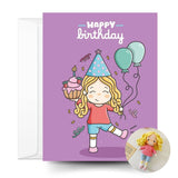 Birthday Card & Lily Doll Crochet Pattern: Greeting Card & Pattern