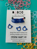 Metal Stitch Markers: Cat + Hearts