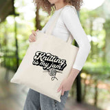 Crocheting and Knitting Is My Jam Recycled Canvas Tote Bag: Crocheting Jam