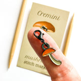 Mushrooms SINGLE stitch marker: Round