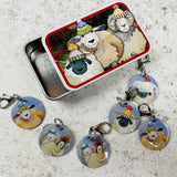 Happy Sheep Crochet Stitch Markers In A Pocket Tin