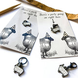 Party sheep SINGLE Stitch Marker: Round