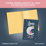 Love Card & Moon Crochet Pattern: Greeting Card & Digital Pattern