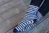 Striped Socks Knitting Kit: Cinnamint