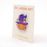 Witch Cat Acrylic Pin