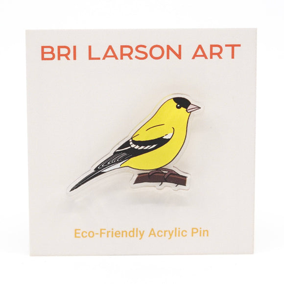 Goldfinch Eco-friendly Acrylic Pin