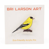 Goldfinch Eco-friendly Acrylic Pin
