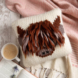 Highland Cow Cushion Cover Easy Knitting Kit