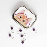 Kitten Stitch Marker Storage Tin: Large (slide style)