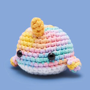 Pastel Narwhal Crochet Kit: With crochet hook