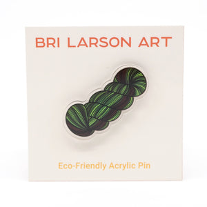 Yarn Skein Eco-Friendly Acrylic Pin / Forest