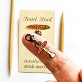 Mushrooms SINGLE stitch marker: Round