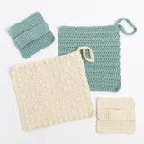 Face Cloth and Scrub Pad Beginner Crochet Kit: Cream