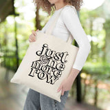 Just One More Row Recycled Canvas Tote Bag, Yarn Shop