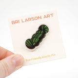 Yarn Skein Eco-Friendly Acrylic Pin / Forest