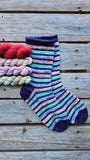 Striped Socks Knitting Kit: Cinnamint
